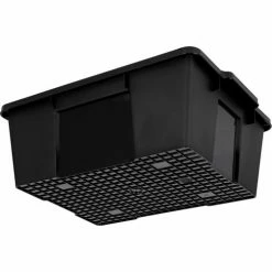 Quantum Storage Systems Quantum Heavy-Duty Latch Container with Lid 21"Lx15-7/8"x7-3/4"H Black Price Each - Pkg Qty 6 -Containers & Organizers Sales Store B2264784 03