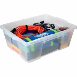 Quantum Storage Systems Quantum Heavy-Duty Latch Container LC191507-CL - 21"L x 15-7/8"W x 7-3/4"H Clear - Pkg Qty 6