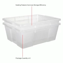 Quantum Storage Systems Quantum Heavy-Duty Latch Container LC191507-CL - 21"L x 15-7/8"W x 7-3/4"H Clear - Pkg Qty 6 -Containers & Organizers Sales Store B2264786IN 3wco