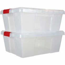 Quantum Storage Systems Quantum Heavy-Duty Latch Container LC191507-CL - 21"L x 15-7/8"W x 7-3/4"H Clear - Pkg Qty 6 -Containers & Organizers Sales Store B2264786 04