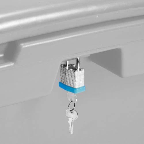 Global Industrial Lockable Outdoor Storage Container, 42"Lx29"Wx30"H, 11 Cu. Ft., Gray 5 Global Industrial Lockable Outdoor Storage Container, 42"Lx29"Wx30"H, 11 Cu. Ft., Gray - Image 5