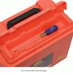 Plano Molding 181250 Emergency Supply Box with Tray 17"L x 10-3/8"W x 13"H, Orange - Pkg Qty 2 -Containers & Organizers Sales Store B2277512IN 2wco
