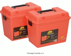Plano Molding 181250 Emergency Supply Box with Tray 17"L x 10-3/8"W x 13"H, Orange - Pkg Qty 2 -Containers & Organizers Sales Store B2277512IN 5wco