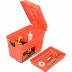 Plano Molding 181250 Emergency Supply Box with Tray 17"L x 10-3/8"W x 13"H, Orange - Pkg Qty 2 -Containers & Organizers Sales Store B2277512 03