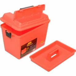 Plano Molding 181250 Emergency Supply Box with Tray 17"L x 10-3/8"W x 13"H, Orange - Pkg Qty 2 -Containers & Organizers Sales Store B2277512 05