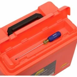 Plano Molding 181250 Emergency Supply Box with Tray 17"L x 10-3/8"W x 13"H, Orange - Pkg Qty 2 -Containers & Organizers Sales Store B2277512 08