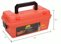 Plano Molding 141250 Marine Supply Box 15"L x 8"W x 6-1/4"H, Orange - Pkg Qty 4 -Containers & Organizers Sales Store B2277513IN dim