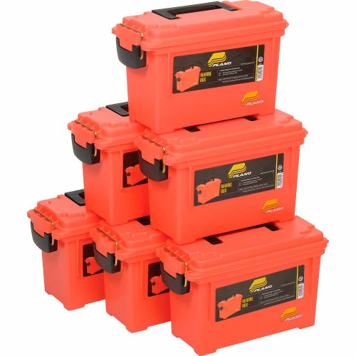 Plano Molding 131252 Marine Emergency Box 11-5/8"L x 5-1/8"W x 7-1/8"H, Orange - Pkg Qty 6 1 Plano Molding 131252 Marine Emergency Box 11-5/8"L x 5-1/8"W x 7-1/8"H, Orange - Pkg Qty 6