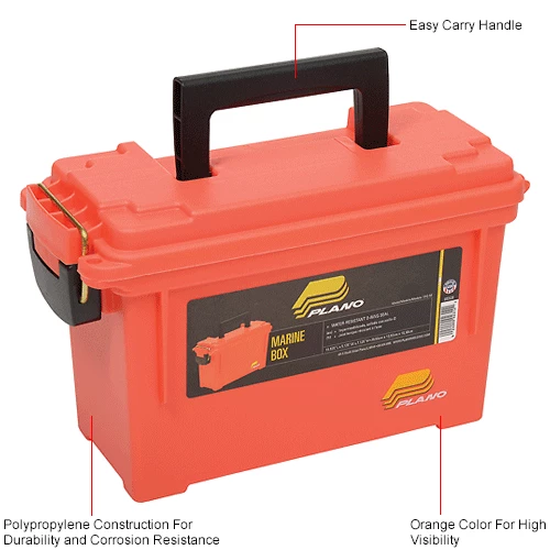 Plano Molding 131252 Marine Emergency Box 11-5/8"L x 5-1/8"W x 7-1/8"H, Orange - Pkg Qty 6 10 Plano Molding 131252 Marine Emergency Box 11-5/8"L x 5-1/8"W x 7-1/8"H, Orange - Pkg Qty 6 - Image 10