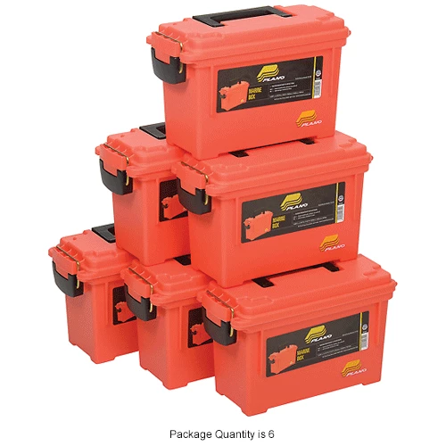 Plano Molding 131252 Marine Emergency Box 11-5/8"L x 5-1/8"W x 7-1/8"H, Orange - Pkg Qty 6 13 Plano Molding 131252 Marine Emergency Box 11-5/8"L x 5-1/8"W x 7-1/8"H, Orange - Pkg Qty 6 - Image 13