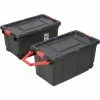 Sterilite Wheeled Industrial Tote - Black/Racer Red 40 Gallon 36-3/4"L x 21-3/8"W x 18"H - Pkg Qty 2