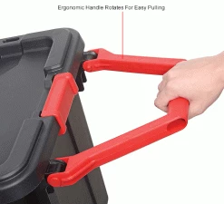 Sterilite Wheeled Industrial Tote - Black/Racer Red 40 Gallon 36-3/4"L x 21-3/8"W x 18"H - Pkg Qty 2 -Containers & Organizers Sales Store B2277926IN 2wco