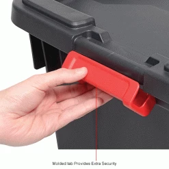 Sterilite Wheeled Industrial Tote - Black/Racer Red 40 Gallon 36-3/4"L x 21-3/8"W x 18"H - Pkg Qty 2 -Containers & Organizers Sales Store B2277926IN 5wco