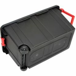 Sterilite Wheeled Industrial Tote - Black/Racer Red 40 Gallon 36-3/4"L x 21-3/8"W x 18"H - Pkg Qty 2 -Containers & Organizers Sales Store B2277926 04