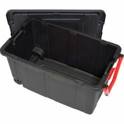 Sterilite Wheeled Industrial Tote - Black/Racer Red 40 Gallon 36-3/4"L x 21-3/8"W x 18"H - Pkg Qty 2 -Containers & Organizers Sales Store B2277926 06