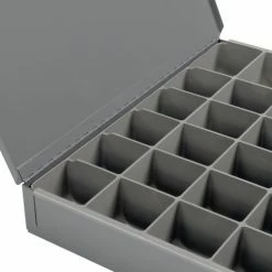 Durham Mfg. Durham Steel Scoop Compartment Box 202-95 - 24 Compartment, 13-3/8x9-1/4x2 - Pkg Qty 6 -Containers & Organizers Sales Store B481924 03
