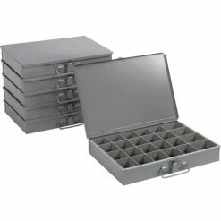 Durham Mfg. Durham Steel Scoop Compartment Box 202-95 - 24 Compartment, 13-3/8x9-1/4x2 - Pkg Qty 6 -Containers & Organizers Sales Store B481924 08