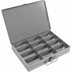 Durham Mfg. Durham Steel Scoop Compartment Box 211-95 - 12 Compartment, 13-3/8x9-1/4x2 - Pkg Qty 6 -Containers & Organizers Sales Store B481928 06