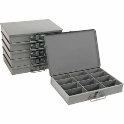 Durham Mfg. Durham Steel Scoop Compartment Box 211-95 - 12 Compartment, 13-3/8x9-1/4x2 - Pkg Qty 6 -Containers & Organizers Sales Store B481928 08
