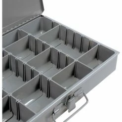 Durham Mfg. Durham Steel Scoop Compartment Box 215-95 - Adjustable Compartment, 13-3/8 x 9-1/4 x 2 - Pkg Qty 6 -Containers & Organizers Sales Store B481930 03