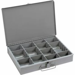 Durham Mfg. Durham Steel Scoop Compartment Box 215-95 - Adjustable Compartment, 13-3/8 x 9-1/4 x 2 - Pkg Qty 6 -Containers & Organizers Sales Store B481930 06