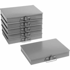 Durham Mfg. Durham Steel Scoop Compartment Box 215-95 - Adjustable Compartment, 13-3/8 x 9-1/4 x 2 - Pkg Qty 6 -Containers & Organizers Sales Store B481930 07