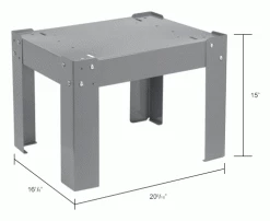 Durham Mfg. Durham Base 304-95 - For Large Slide Racks, 16-1/4"D -Containers & Organizers Sales Store B485455IN dim