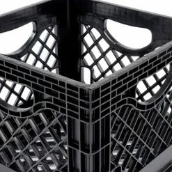 Dairy Milk Crate, 13"L X 13"W X 11"H, Black - Pkg Qty 12 -Containers & Organizers Sales Store B649566 02