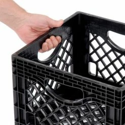 Dairy Milk Crate, 13"L X 13"W X 11"H, Black - Pkg Qty 12 -Containers & Organizers Sales Store B649566 03