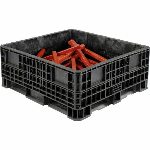 ORBIS Heavy-Duty BulkPak Container HDRS4548-19 - 48"L x 45"W x 19-5/16"H - Fixed Wall Black 1 ORBIS Heavy-Duty BulkPak Container HDRS4548-19 - 48"L x 45"W x 19-5/16"H - Fixed Wall Black