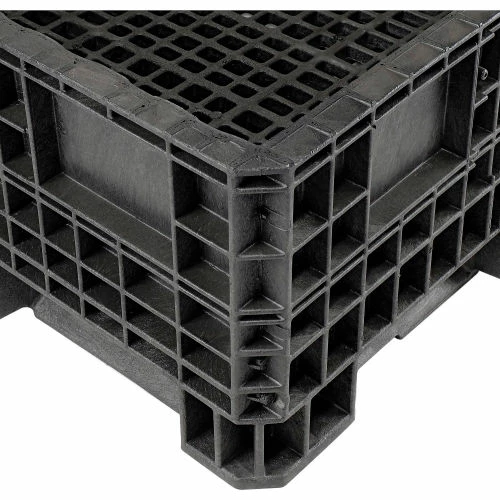 ORBIS Heavy-Duty BulkPak Container HDRS4548-19 - 48"L x 45"W x 19-5/16"H - Fixed Wall Black 8 ORBIS Heavy-Duty BulkPak Container HDRS4548-19 - 48"L x 45"W x 19-5/16"H - Fixed Wall Black - Image 8