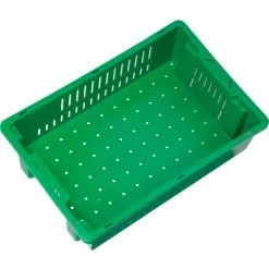 LEWISBins Stack-N-Nest Agricultural Container AF2013-6, 19-11/16"L x 13-1/8"W x 5-5/8"H, Green - Pkg Qty 10 10 LEWISBins Stack-N-Nest Agricultural Container AF2013-6, 19-11/16"L x 13-1/8"W x 5-5/8"H, Green - Pkg Qty 10 -Containers & Organizers Sales Store B649794 02