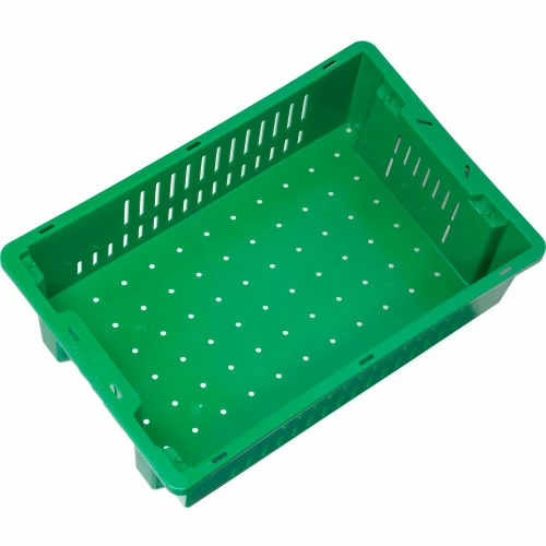 LEWISBins Stack-N-Nest Agricultural Container AF2013-6, 19-11/16"L x 13-1/8"W x 5-5/8"H, Green - Pkg Qty 10 3 LEWISBins Stack-N-Nest Agricultural Container AF2013-6, 19-11/16"L x 13-1/8"W x 5-5/8"H, Green - Pkg Qty 10 - Image 3