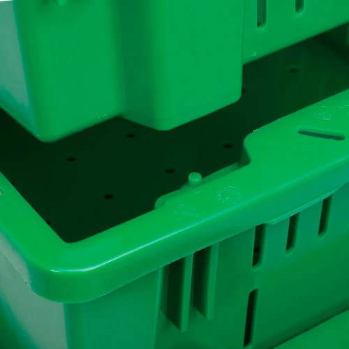 LEWISBins Stack-N-Nest Agricultural Container AF2013-6, 19-11/16"L x 13-1/8"W x 5-5/8"H, Green - Pkg Qty 10 6 LEWISBins Stack-N-Nest Agricultural Container AF2013-6, 19-11/16"L x 13-1/8"W x 5-5/8"H, Green - Pkg Qty 10 - Image 6