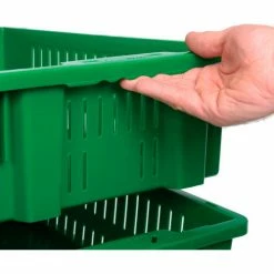 LEWISBins Stack-N-Nest Agricultural Container AF2013-6, 19-11/16"L x 13-1/8"W x 5-5/8"H, Green - Pkg Qty 10 14 LEWISBins Stack-N-Nest Agricultural Container AF2013-6, 19-11/16"L x 13-1/8"W x 5-5/8"H, Green - Pkg Qty 10 -Containers & Organizers Sales Store B649794 06