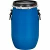 Jescraft Open Head Plastic Drum, 16 Gallon Capacity, Blue