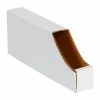 Global Industrial Stackable Corrugated Bin Boxes, 2"Wx12"Dx4-1/2"H, Oyster White - Pkg Qty 50
