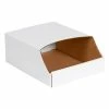 Global Industrial™ Stackable Corrugated Bin Boxes, 9"Wx12"Dx4-1/2"H, Oyster White - Pkg Qty 50