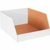 Global Industrial™ Jumbo Open Top Corrugated Bin Boxes, 20"Wx24"Dx12"H, White - Pkg Qty 25