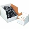 8" x 24" x 12" Jumbo Open Top White Corrugated Boxes - Pkg Qty 25