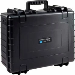 B&W Medium Outdoor Waterproof Case W/ Reconfigurable Padded Divider Insert 20"Lx16-1/2"Wx8-1/2H, Blk