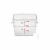 Cambro 12SFSCW135 - Square Food Container, W/ Handles, 12 Quart, 11-1/4x12-1/4x8-3/4, Clear - Pkg Qty 6