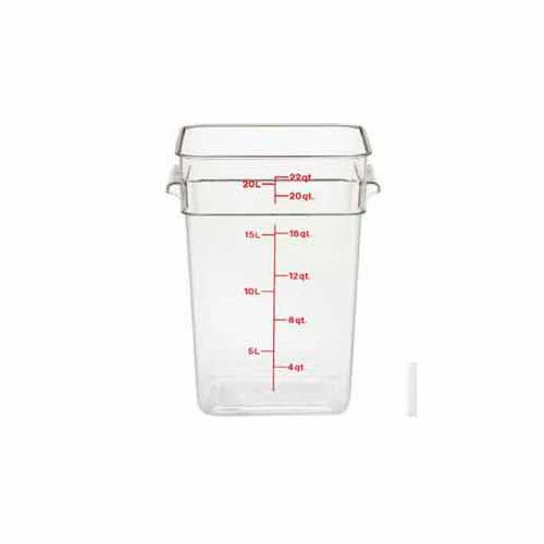 Cambro 22SFSCW135 - Camsquare Food Container, W/Handles, 22 Qt., 11-1/4x12-1/4x15-3/4, Clear - Pkg Qty 6 1 Cambro 22SFSCW135 - Camsquare Food Container, W/Handles, 22 Qt., 11-1/4x12-1/4x15-3/4, Clear - Pkg Qty 6