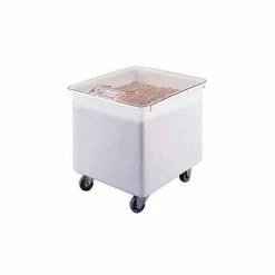 Cambro IB32148-Mobile Ingredient Bin w/Lid, Polyethlene, 32 Gal., White