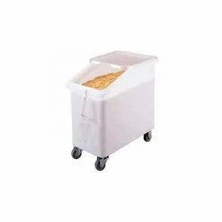 Cambro IBSF27148-Mobile Flat Top Ingredient Bin w/Lid, Polyethylene, 27 Gal., White