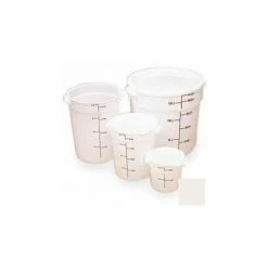 Cambro RFS1148 - Storage Container, Round, 1 Qt., 6-1/16" Dia. x 5" High, White, Polyethylene - Pkg Qty 12