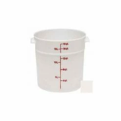 Cambro RFS18148 - Storage Container, Round, 18 Qt., 14-7/8" Dia. x 12" High, White, Polyethylene - Pkg Qty 6