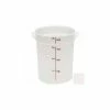 Cambro RFS4148 - Storage Container, Round, 4 Qt., 8-3/16" Dia. x 8-9/16"H, White, Polyethylene - Pkg Qty 12