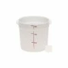 Cambro RFS6148 - Storage Container, Round, 6 Qt., 9-15/16" Dia. x 7-15/16"H, White, Polyethylene - Pkg Qty 12