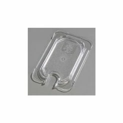 Carlisle 10337U07 - Topnotch® Universal Flat Notched Lid 6-3/4" x 4-1/4", Clear - Pkg Qty 6